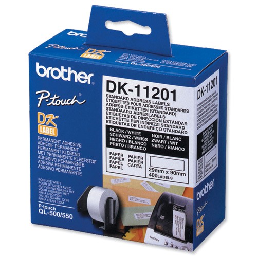 28x90mm Brother DK11201 compatible Standard Address Labels ... www.DiscountTillRolls.ie