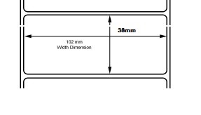 800264-155 Zebra 102x38mm Z-Select 2000D Direct Thermal Labels . www.DiscountTillRolls.com