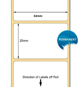 800262-125  Zebra 57x32mm Z-Select 2000D Direct Thermal Labels . www.DiscountTillRolls.com