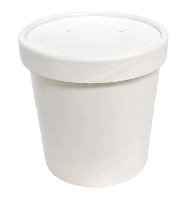 Heavy Duty Soup Containers & Lids Disposable Takeaway Ice Cream Tubs  12oz/16oz