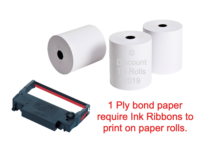 20 Bixolon SRP-270C SRP-275 Single Ply Paper Till Kitchen Printer Rolls