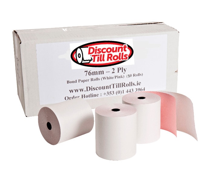 2 Ply Paper Rolls 76x70 2 Ply Rolls 2 Ply Kitchen Printer Rolls