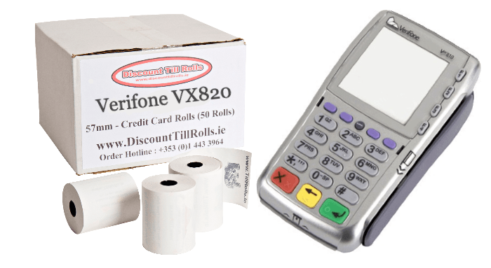 Verifone VX-810 Terminal Rolls Thermal Paper PDQ Chip and Pin Rolls VX810 