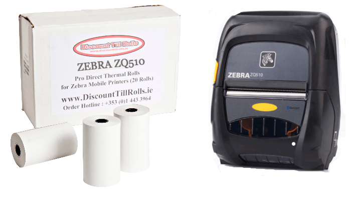trække sig tilbage Entreprenør Brug af en computer Zebra ZQ510 Direct Thermal Rolls | Zebra ZQ510 Paper Rolls | 3006131  Receipt Rolls