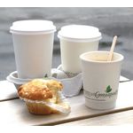 Eco-friendly aqueous lining on Greenspirit compostable hot cups showing recyclable and sustainable design for cafés and takeaways