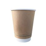 12oz Kraft Aqueous Compostable Hot Cups (20x25)