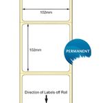 Diagrame of label size 102 x 102mm