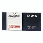 High-quality 12x10.75 Medallion foil pop-up sheets, perfect for baking and grilling in commercial kitchens
