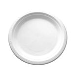 Bagasse round plates suitable for hot and cold meals.