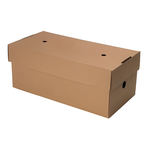 Fold out burger meal boxes in a takeaway shop, perfect for fresh, on-the-go meals.