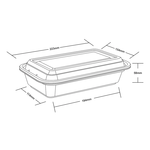 32oz Black PP Base & Lid Microwavable Container