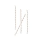 Red and white 3-ply paper straws individually wrapped for hygiene, perfect for cafes, bars, and events
