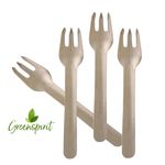 Set of 4 Heavy Duty Kraft Paper Fork.