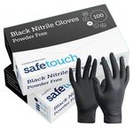 Safe Touch Black Nitrile Large - Powder-Free Gloves (10x100)