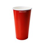 Eco-friendly SpiritPak 568ml paper pint cups, using 86% less plastic for sustainable hospitality events
