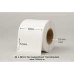 23x42mm Top-Coated Direct Thermal Labels