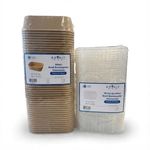 Disposable 500ml kraft food container with lid for meal prep and delivery