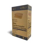 Disposable 500ml kraft food container with lid for meal prep and delivery Box