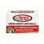 Discount Till Rolls front view Image of green credit card rolls branded box of Green  credit card rolls