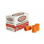 A BRANDED box of 57x4omm orange coreless credit card rolls and terminal from Discount Till Rolls