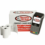 57x40 Credit Card Paper Rolls (50 Roll Box)