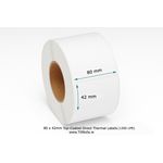 80x42mm Top-Coated Direct Thermal Labels