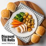 6-inch White Greenspirit Paper Plates (100 per pack) with appetisers, eco-friendly and compostable for catering and hospitality use