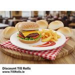 A 7-inch compostable round plate made from sustainable bagasse, perfect for Hamburgers desserts