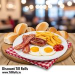 A 7-inch compostable round plate made from sustainable bagasse, perfect for BREAKFAST