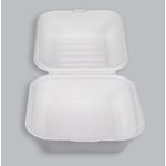6" Bagasse Burger Box - 400 Per Case