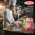 Chef usingthe Dymapearl soap to ensure strict hygiene in the kitchen