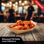 Kraft Greenspirit Paper Food Tray with chicken wings in sauce