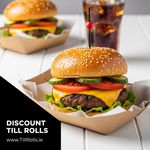 3lb Large Kraft Food Tray with a juicy burger