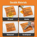 High-quality orange direct thermal label with topcoated finish for crisp barcode and text printing