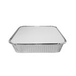 1600ml aluminium foil container with secure lid for hot food storage
