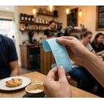 57x40mm Blue Coreless Credit Card Till Rolls (20 Roll Box)