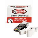 Front view of a branded discount till rolls box of ingenico iWL200 credit card rolls and terminal