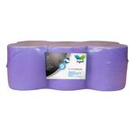 Logic8 400 Sheet Blue Centrefeed Roll 6 Pack – durable 2-ply paper for commercial kitchens and hospitality