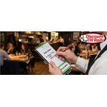 Waiter using a colour-coded 1-ply order pad to take restaurant and café orders efficiently