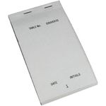 Open duplicate service pad showing carbonless copy sheet for instant order tracking in hospitality venues