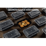 FREE delivery on 12oz black PP microwavable containers with lids, ensuring convenience for your order.