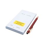 Front view Image of duplicate order Pad 035 with a discount Till Rolls branded Pen beside it.