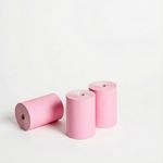Image of 3 pink credit card rolls supplied by Discount Till Rolls