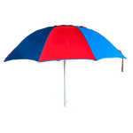 Red and blue alternating panel umbrella for bookmakers – large canopy coverage