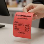 80mm Red Thermal Till Rolls (20 Roll Box)