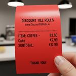 80mm Red Thermal Till Rolls (20 Roll Box)