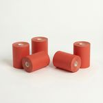 Image of 5 red credit card rolls supplied by Discount Till Rolls