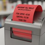 80mm Red Thermal Till Rolls (20 Roll Box)