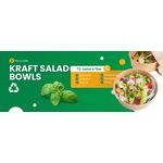 750ml Kraft Bowls PE (KB3) (6x50) 300 bowls