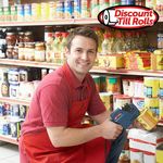 Shop working labelsing products with discount till rolls price gun labels